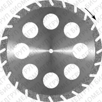 Диск алмазный Круг зуботехнический Гипс 8 отверстий 1шт. 322514300G 30мм