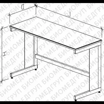 Стол лабораторный высокий, 1500х750х900, столешница керамика KS12 эконом
