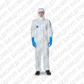 Комбинезон химической и биологической защиты с капюшоном, одноразовый, Тайвек 500 Эксперт, белый, размер L, DuPont, 6.012L