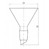 Воронка для порошков, стекло, d 120 мм, h 150 мм, шлиф 29/32, Россия, 3685