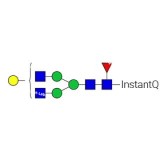 Стандарт N-гликанов AdvanceBio InstantQ G1F/FA2G1 (ранее ProZyme). N-гликан (асиало-, моногалактозилированный двухантенный комплекс N-гликан, ядро которого замещено фукозой), меченный InstantQ для использования в качестве качественного стандарта с системо